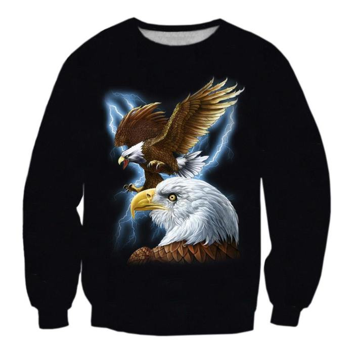 Majestic Eagle And Lightning Sweatshirt/Hoodie