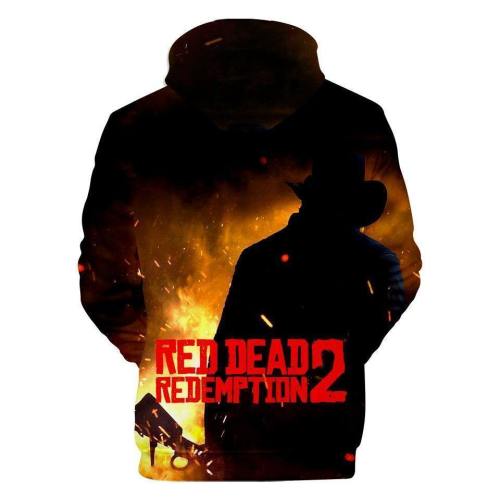 Red Dead 3D Print Pullover Hoodies