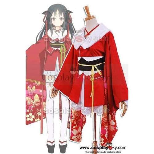 Unbreakable Machine-Doll Yaya Sakura Kimono Costume Cosplay
