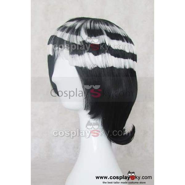 Soul Eater Death The Kid Stratified Black And White Cosplay Wig
