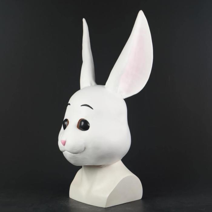 Anime Beastars Legosi The Rabbit Full Head Mask Cosplay Halloween Masquerade Masks Latex Adult Props