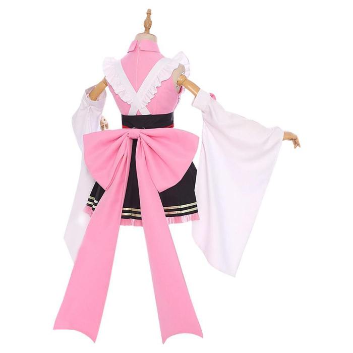 Demon Slayer Kanroji Mitsuri Maid Outfit Cosplay Costume