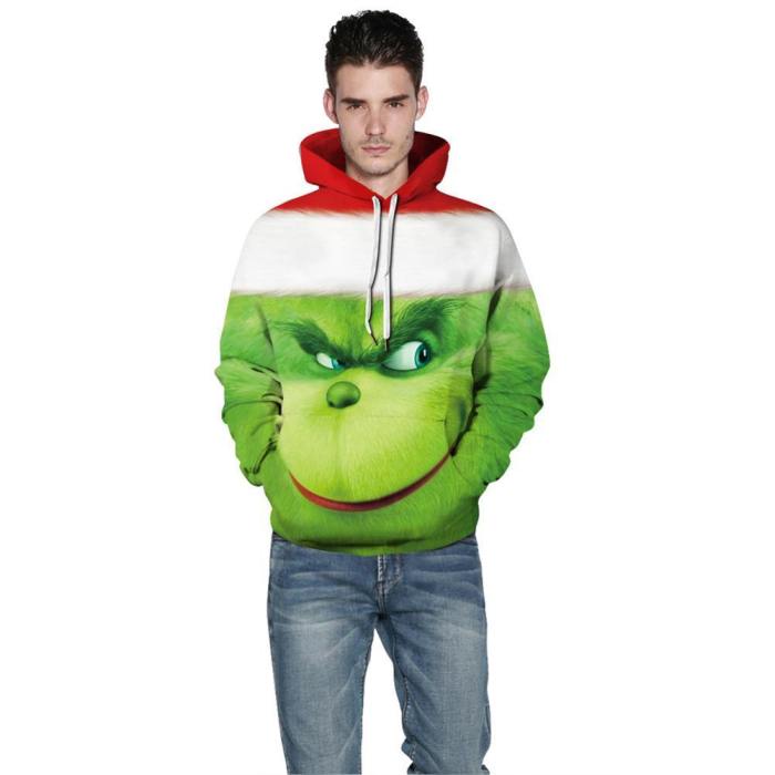 Grinch Hoodie - The Grinch Pullover Hooded Sweatshirt