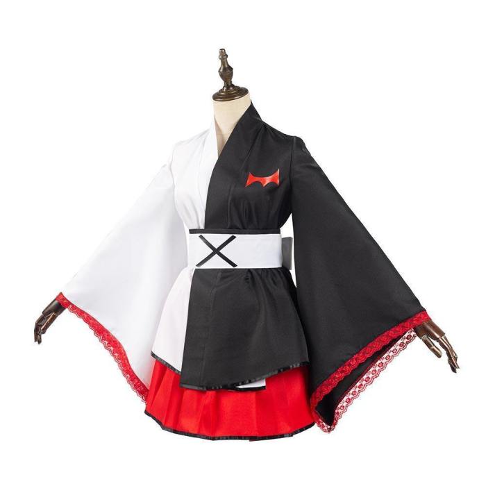 Danganronpa Monokuma Black White Bear Kimono Dress Outfits Halloween Carnival Suit Cosplay Costume