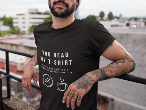  You Read My T-Shirt  Short-Sleeve Unisex T-Shirt (Black/Navy)