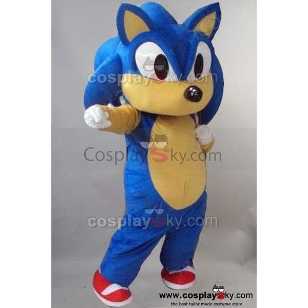 Sonic Hedgehog Mascot Costume Fancy Dress Outfit