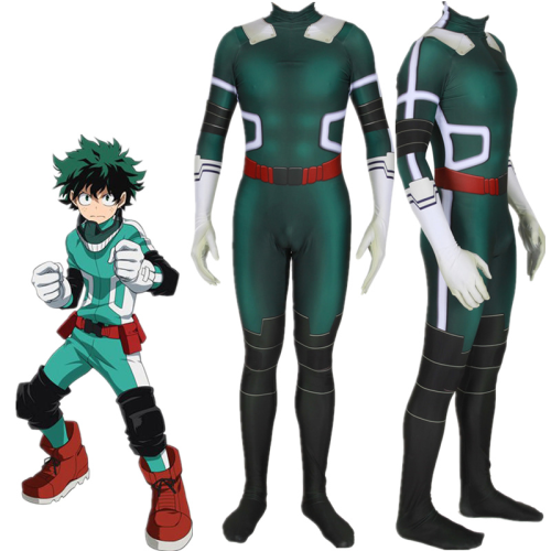 Men Boys My/No Hero Academia Deku Boku Midoriya Izuku Cosplay Jumpsuit