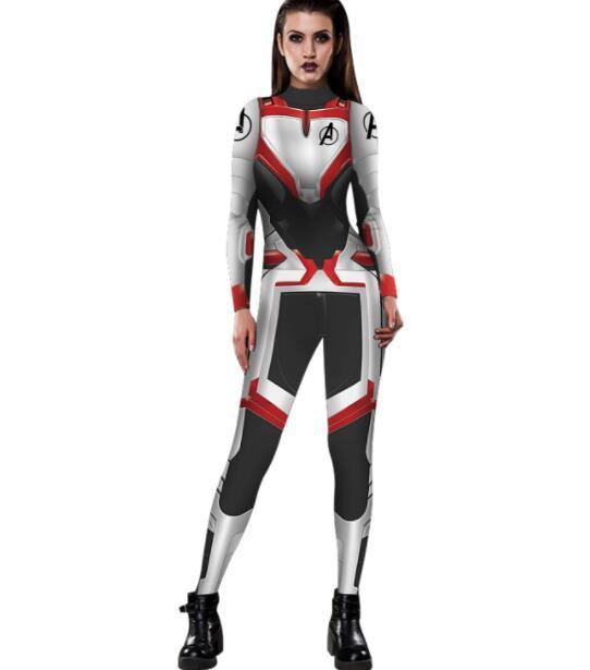 Avengers 4 Endgame Black Widow Women Zentai Bodysuit Cosplay Costume
