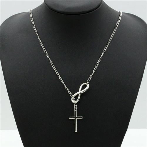 Bohemian Style Infinity Cross Necklace