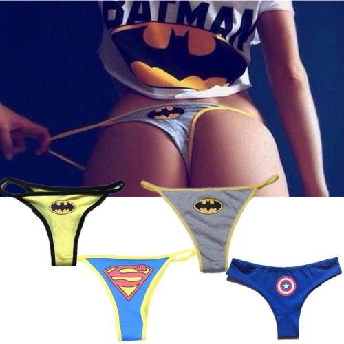 Superhero Captain America Women Underwear G-String Panties Lingerie