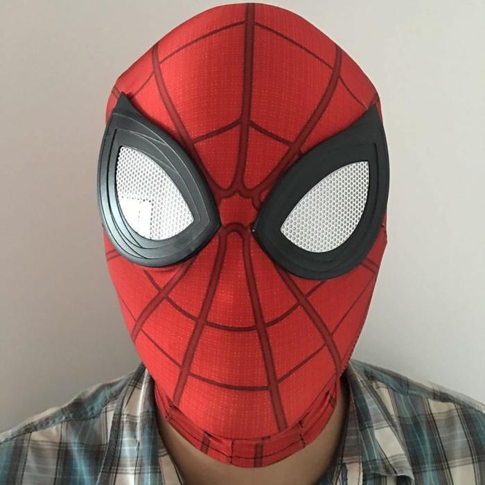 Spider Far From Home Peter Parker Mask Lenses 3D Cosplay Spider Superhero Props Masks Halloween Event Costume