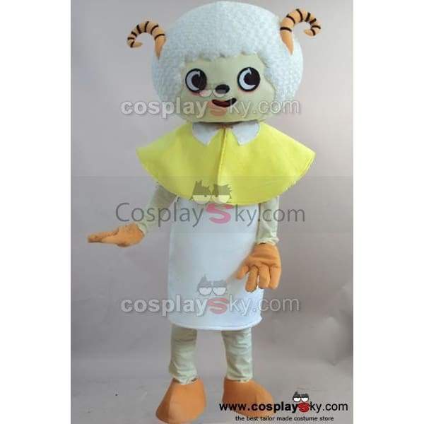 Cartoon Sheep Mascot Cosplay Costume Adult Size