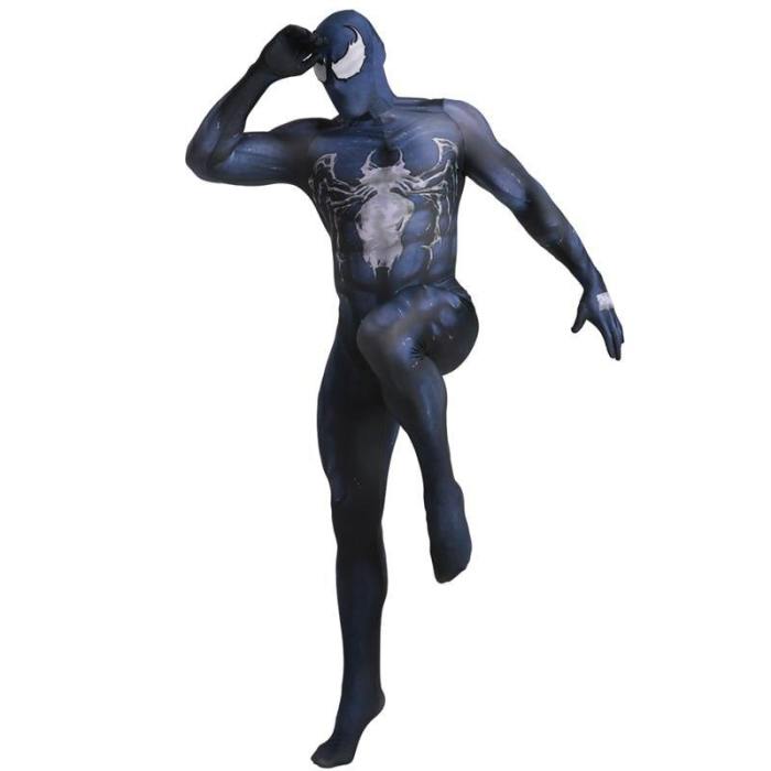 Marvel Superhero Venom Symbiote Spiderman Zentai Skin Tight Suits Jumpsuit Halloween Cosplay Costume