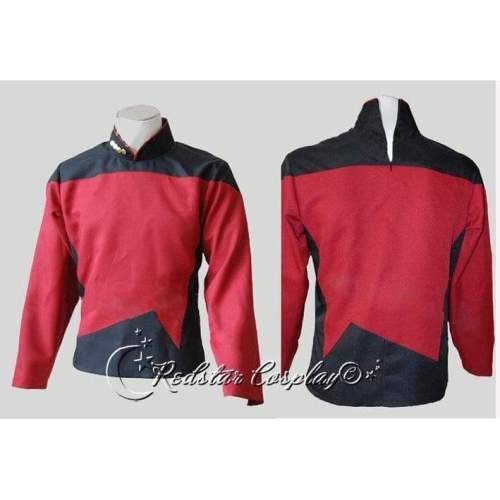 Star Trek TNG The Next Generation Red Shirt Uniform Cosplay Costume  - Custom made in any size