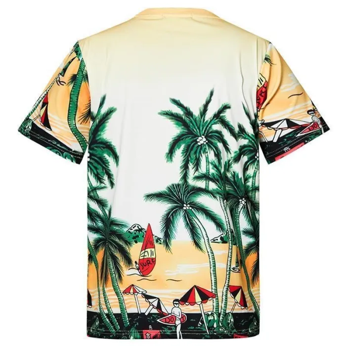 Mens T Shirt Summer Beach Printing Pattern Tee