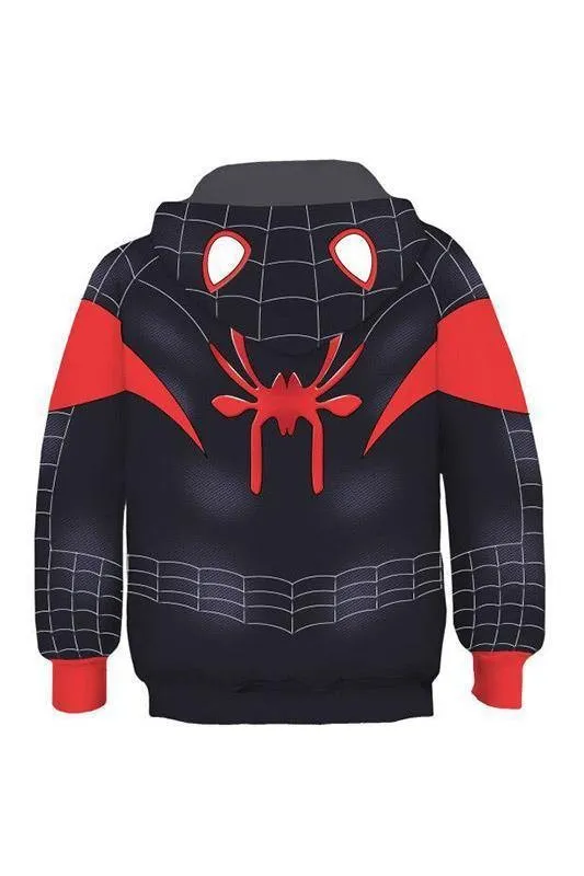 Boys Hoodie Spider-Man: Into The Spider-Verse Miles Morales Gwen 3D Sweatshirt Kids