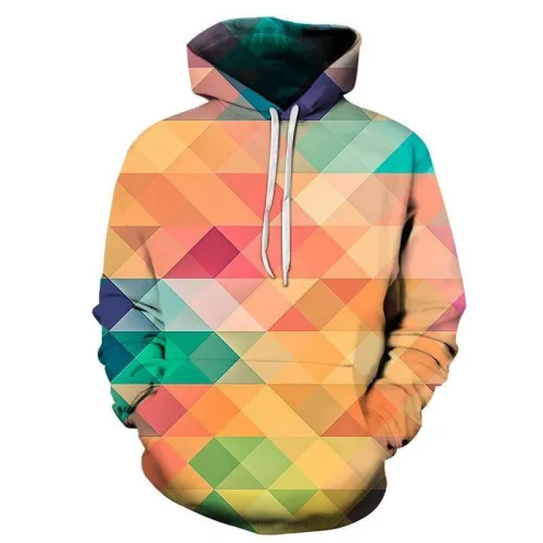 Pastel Geometric 3D - Sweatshirt, Hoodie, Pullover