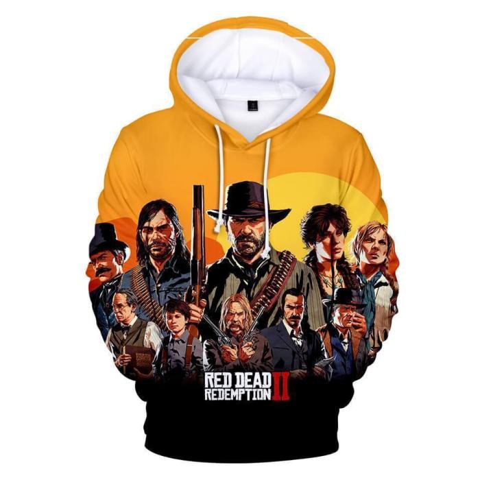 3D Red Dead Redemption 2 Hoodies Pullover Unisex