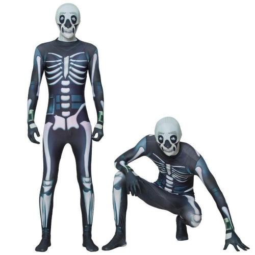 Fortnite Skull Trooper Jumpsuit Costume For Men