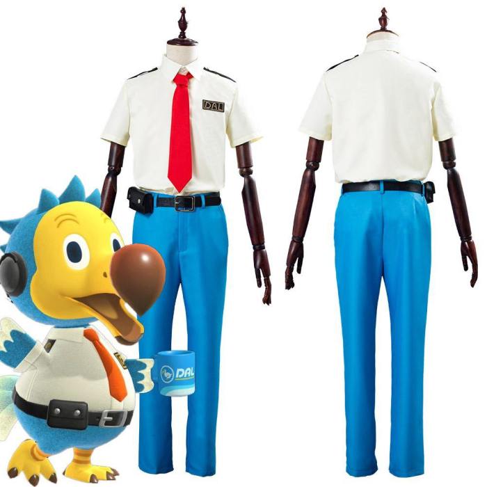 Animal Crossing Orville/Wilbur Dodo Airlines Pilot Unifrom Outfit Halloween Carnival Costumes For Adult Cosply Costume