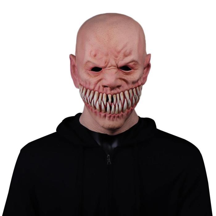 Horror Stalker Clown Big Mouth Teeth Chompers Helmet Cosplay Props