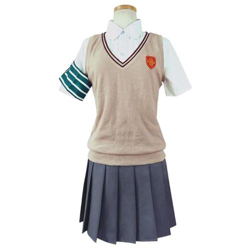 Anime A Certain Scientific Railgun Misaka Mikoto/Shirai Kuroko School Uniform Top Skirt Outfit Halloween Carnival Costume Cosplay Costume