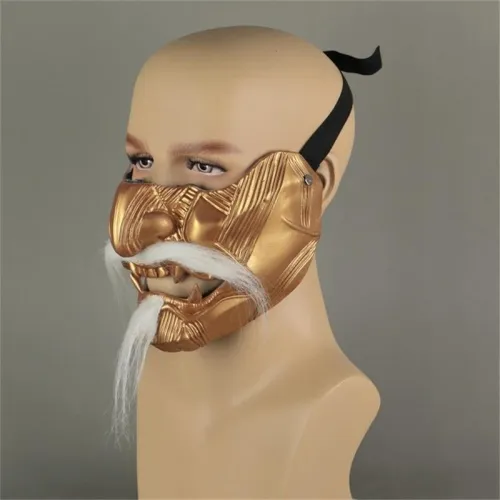 Ghost Of Tsushima Jin Gold Vinyl Helmet Cosplay Halloween Costumes