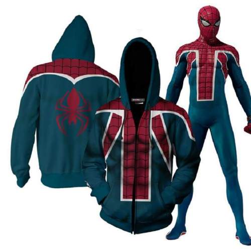 Avengers Spider-Man Hoodie - Zip Up Hoodie