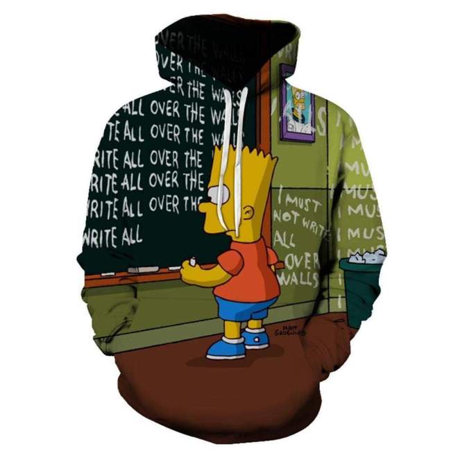 The Simpsons Hoodie - Bart Simpson Pullover Hoodie