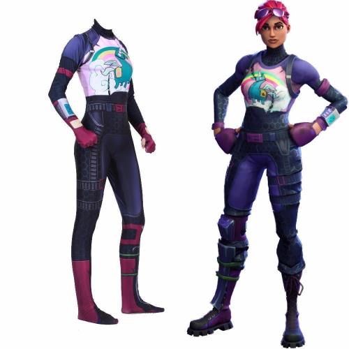 Fortnite Brite Bommber Jumpsuit Halloween Cosplay Costume