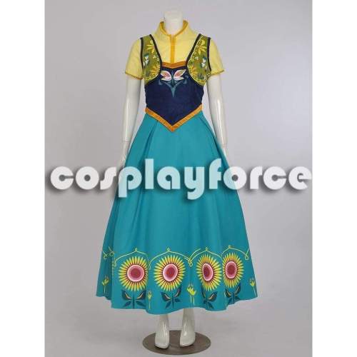 Frozen Fever Anna Cosplay Costume Mp002712