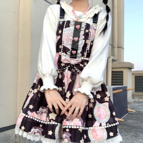 Kawaii Jsk Lolita Vintage Gothic Bow Lace Princess Tea Party Dress