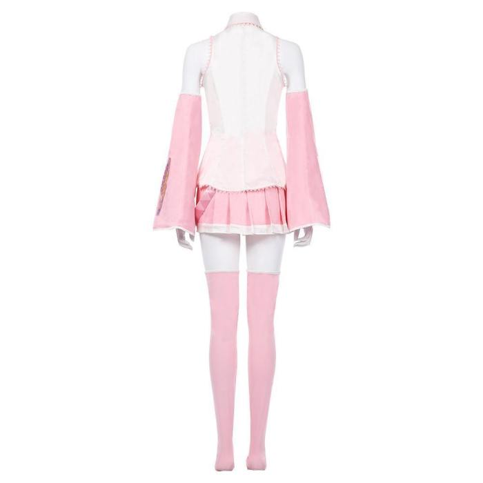 Vocaloid-Sakura Miku Pink Dress Outfits Halloween Carnival Suit Cosplay Costume
