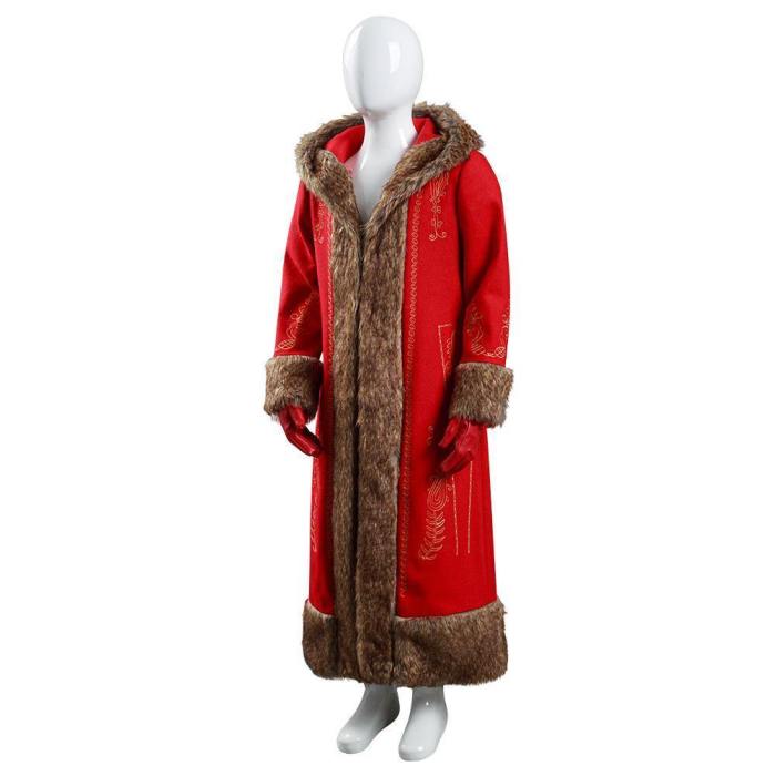 The Christmas Chronicles 2 Mrs. Claus Coat Gloves Outfits Halloween Carnival Suit Cosplay Costume