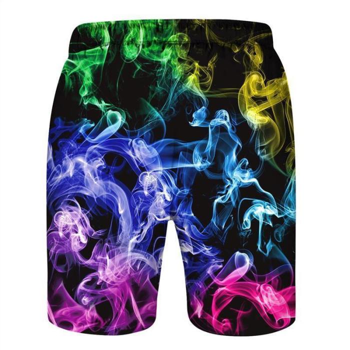 Colorful Flame Beach Board Shorts