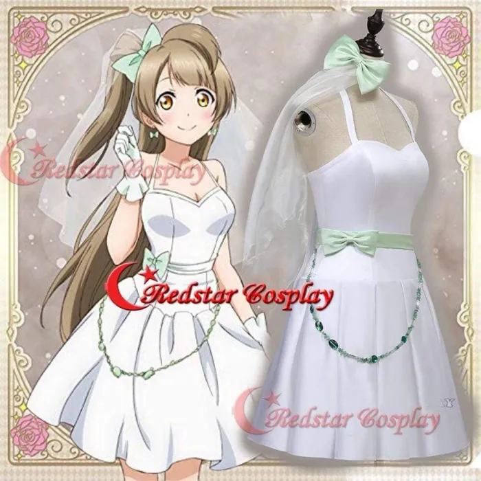 Love Live Cosplay Costume Wedding Dress Cosplay Kotori Minami Cosplay Costume Daily Dress