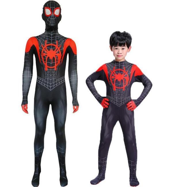 Spiderman Jumpsuit Costume Black Spider Cosplay For Boys Halloween