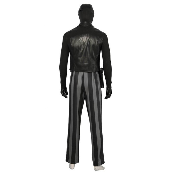 Spider Man Into The Spider-Verse Spiderman Noir Costumes Halloween Cosplay Anime Comic Suite