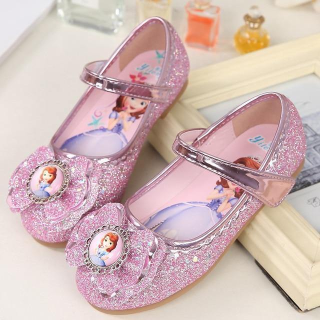 Elsa Shoes Girls Shoes Cartoon Sofia Elsa Anna Kids Sneakers Snow Queen Shoes For Girls Sandals Flat Casual Shoes