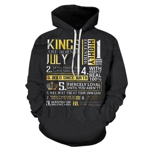 Guys Born In July Personality 3D - Sweatshirt, Hoodie, Pullover