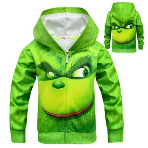 Grinch Full Face 3D Clothes Hoodies T Shirts Sweatshirts Cartoon Cosplay The Grinch Costume