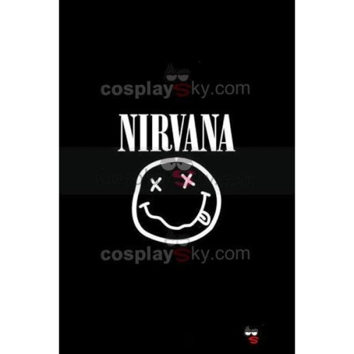 Nirvana Smile Face Nevermind Kurt Cobain Cd Album Black T Shirt