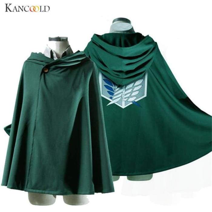 Green Shingeki No Kyojin Cloak Cape Unisex Coser Cloak Cartoon Costumes Cosplay Attack on Titan