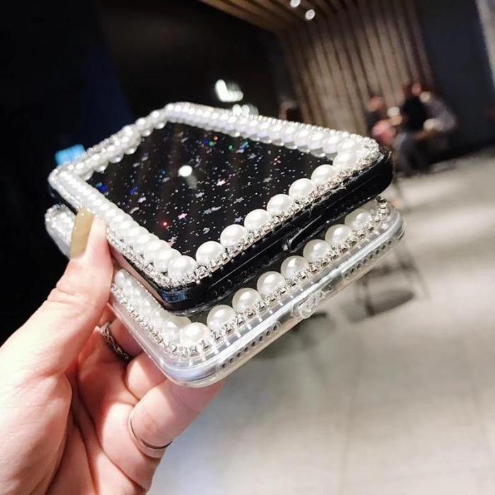 Luxury Pearl Diamond Studded Glitter Phone Case