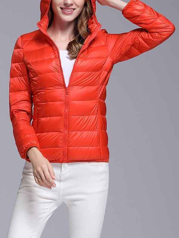 Women Waterproof Hooded Lightweight Packable Down Jacket
