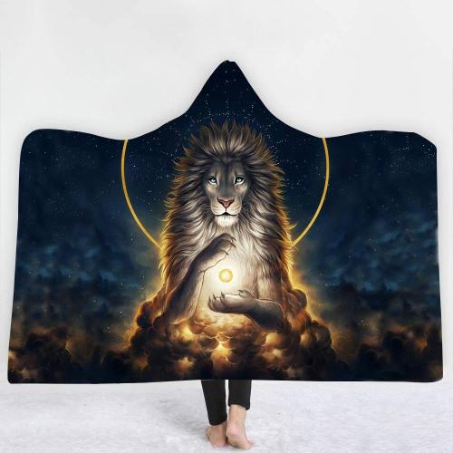 Limited Design: Brave Heart Spiritual Lion Hooded Blanket