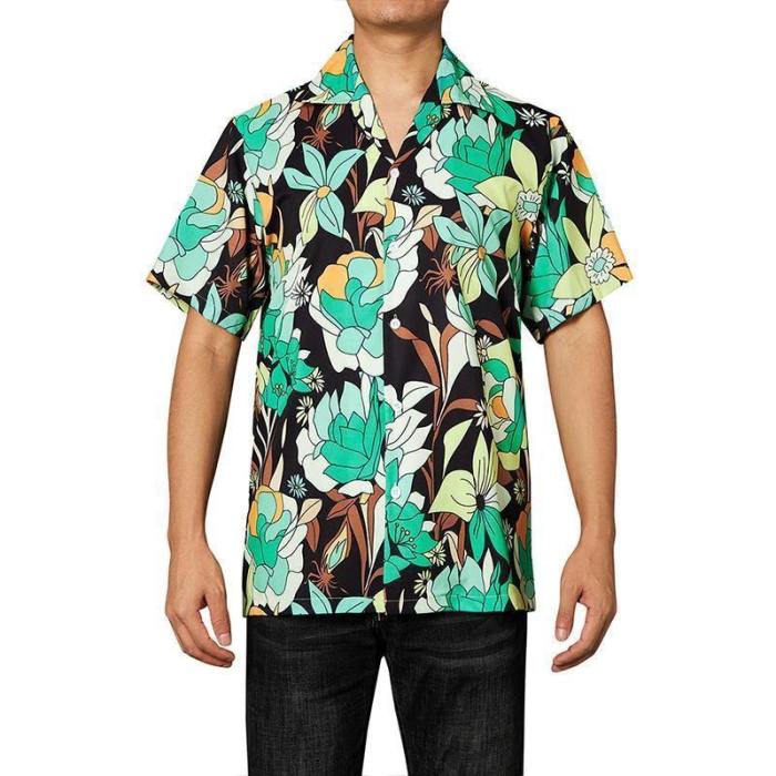 Men'S Hawaiian Shirts Flowers Printed