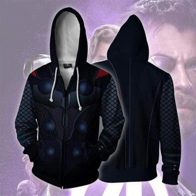 The Avengers Endgame Thor Zip Up Hoodie