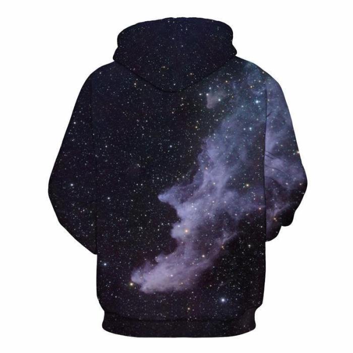 3D Print Hoodie - Dark Galaxy Space Pattern Pullover Hoodie
