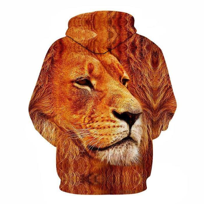Fiery Lion 3D - Sweatshirt, Hoodie, Pullover